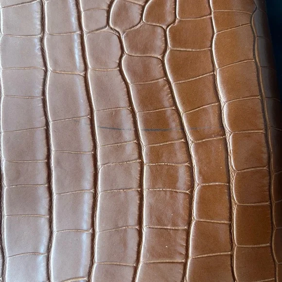 Michael Kors Brown Crocodile Embossed Satchel - Picture 3 of 6